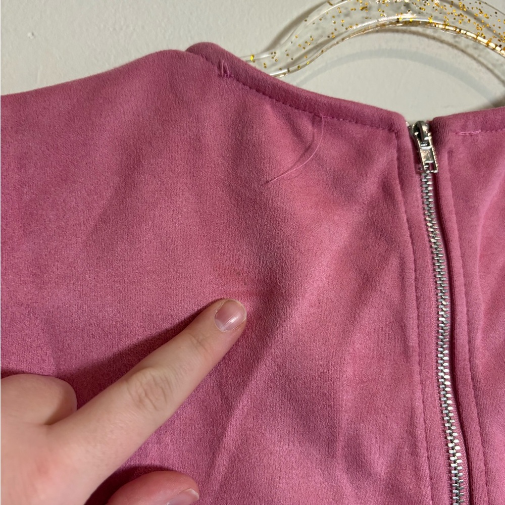 SINCERELY OURS Set Cassandra Top & As Always Mini Skort in Pink Suede Sz Medium - Picture 5 of 11